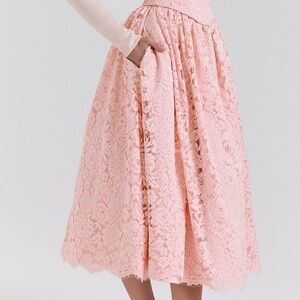 House of CB Duchess Ballerina Pink Lace Skirt